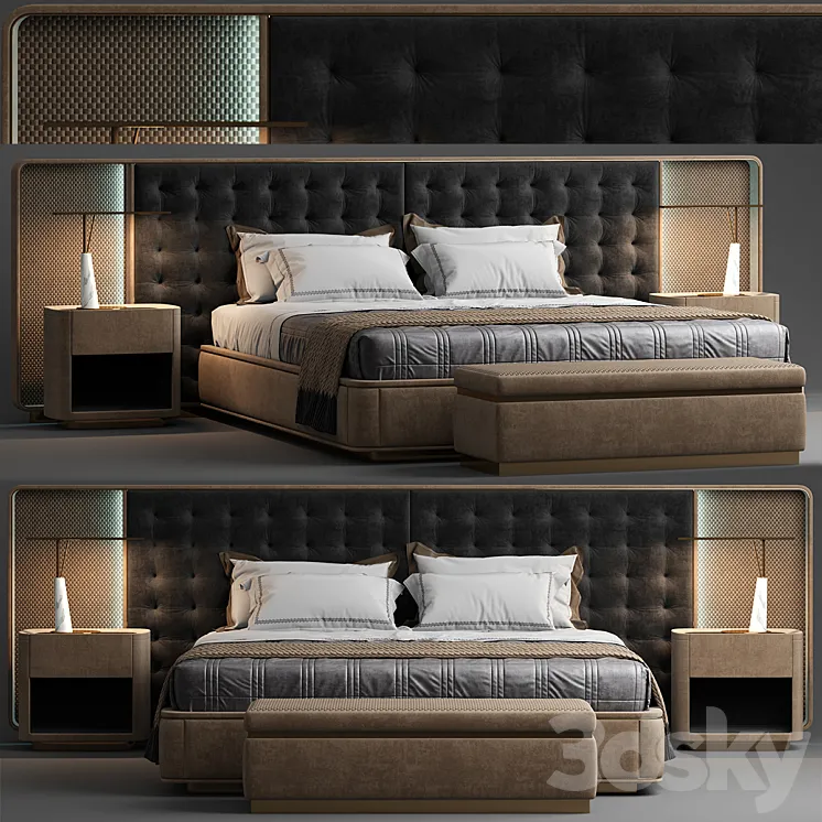 The visionnaire Ripley bed 3DS Max