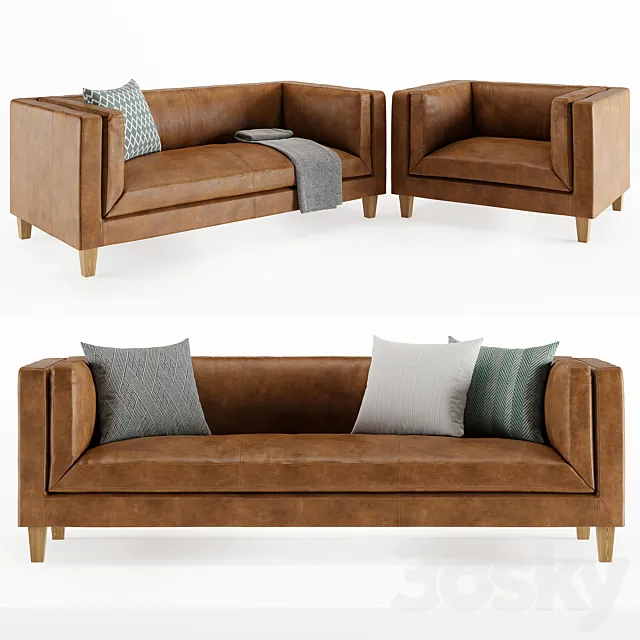 The Vittoria Sofa set 3ds Max