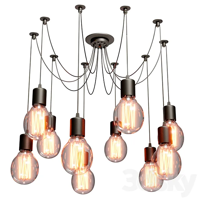 The Warmly Spider Chandelier 3ds Max