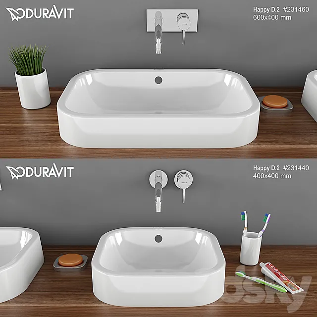 The washbasin DURAVIT Happy D.2 3DS Max Model