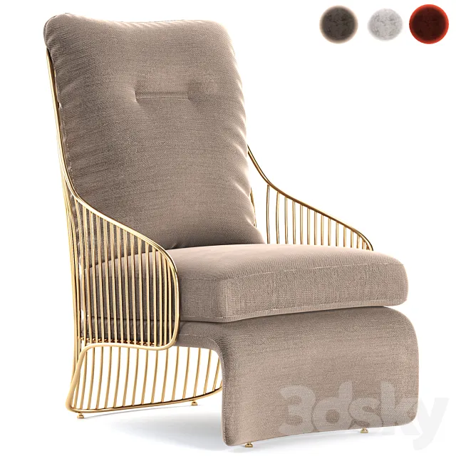 The_new_Minotti_armchair_designed_by_Rodolfo_Dordoni 3ds Max