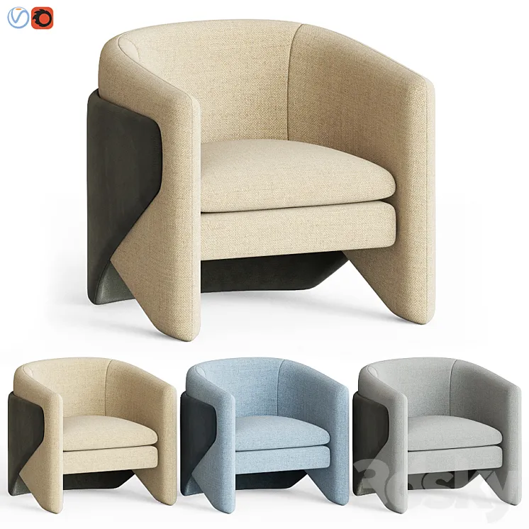Thea chair west elm 3DS Max