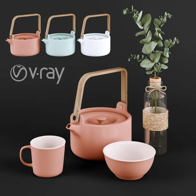 Theiere nature terra teaset 3dsMax Model