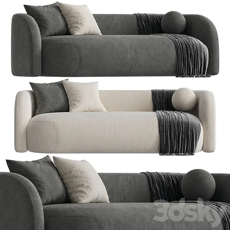 Theo Sofa Family 3DS Max Model