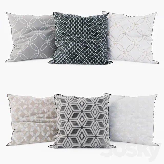 Thibaut – Decorative Pillows set 3 3ds Max