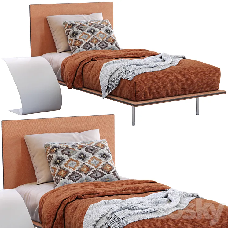 Thin Single Bed By Bonaldo 3DS Max Model