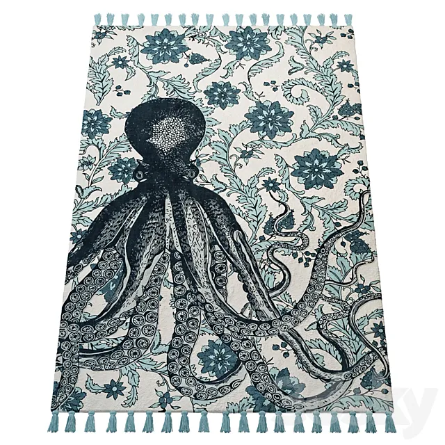 Thomas Paul Printed Flatweave Giant Octopus 200TATP03A-P 3ds Max