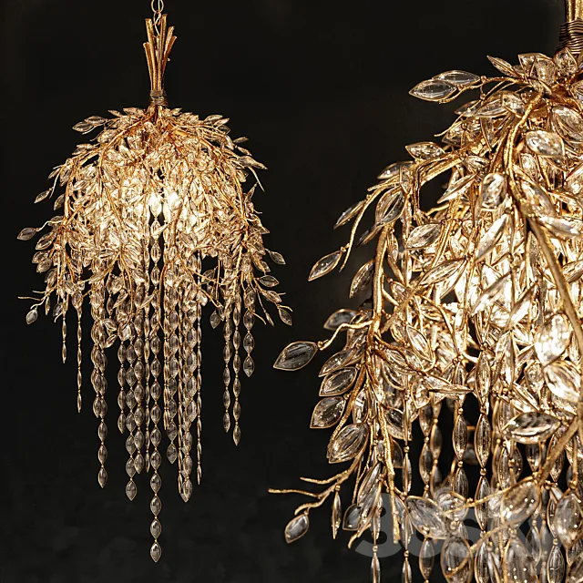 Thomas Pheasant Willow Chandelier 3DS Max Model