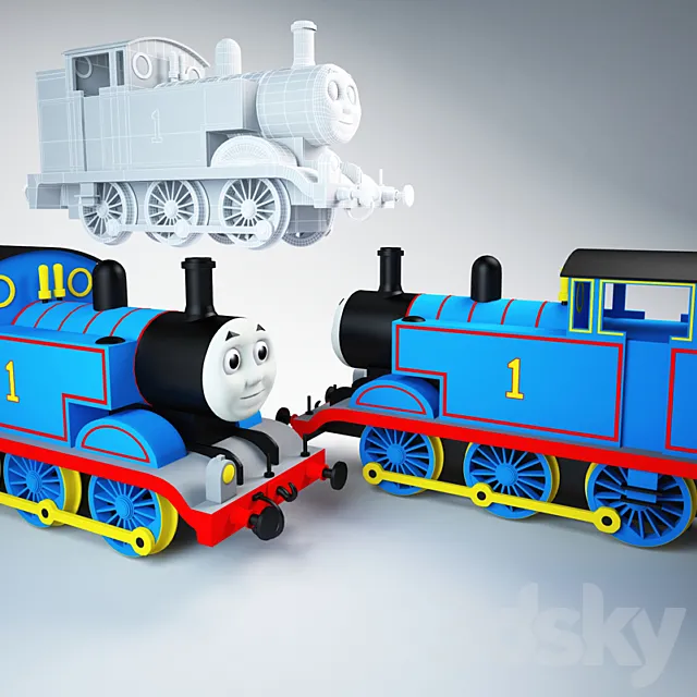 Thomas the Tank Engine _ Thomas engine 3DS Max Model