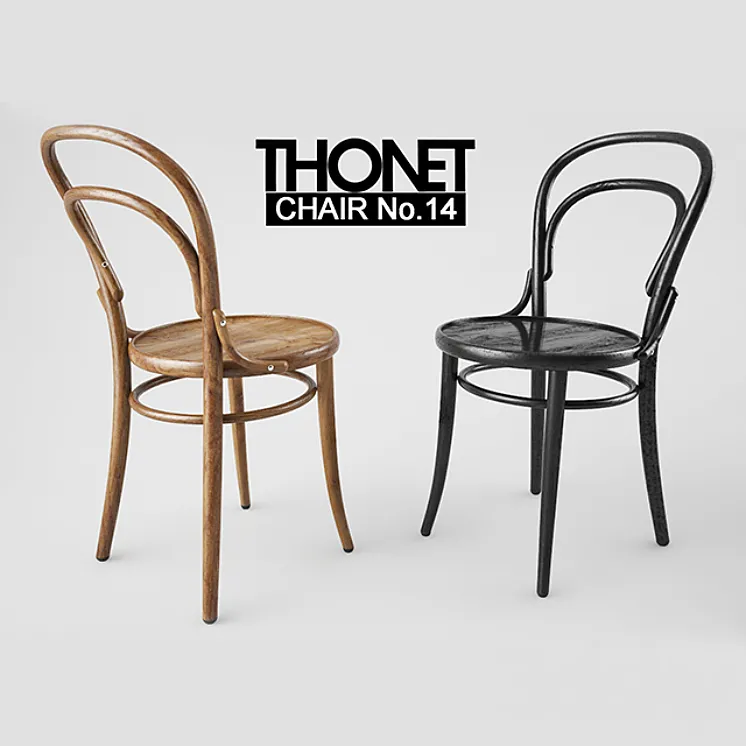 thonet chair No 14 3DS Max