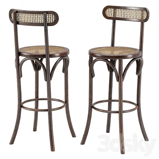 Thonet Style Bar Stool 3DSMax File