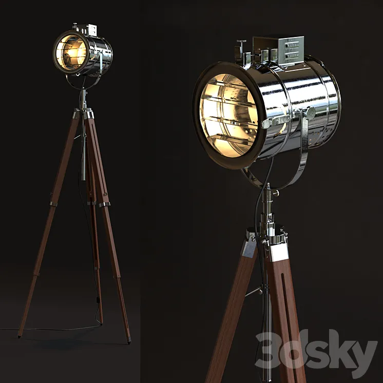 Thor Vintage Stage Searchlight 3DS Max