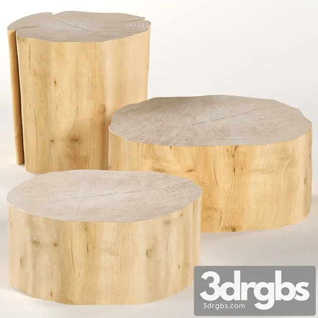 Three round coffee table stump. 2 3dsmax Download