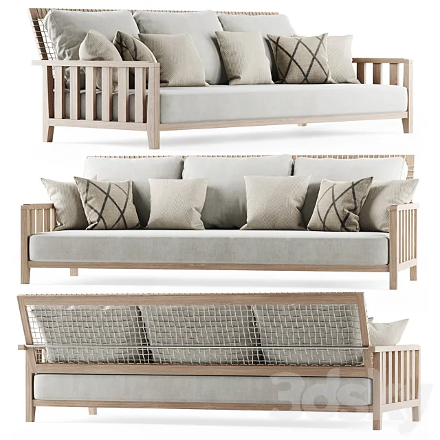 Three-seater garden sofa 3ds Max