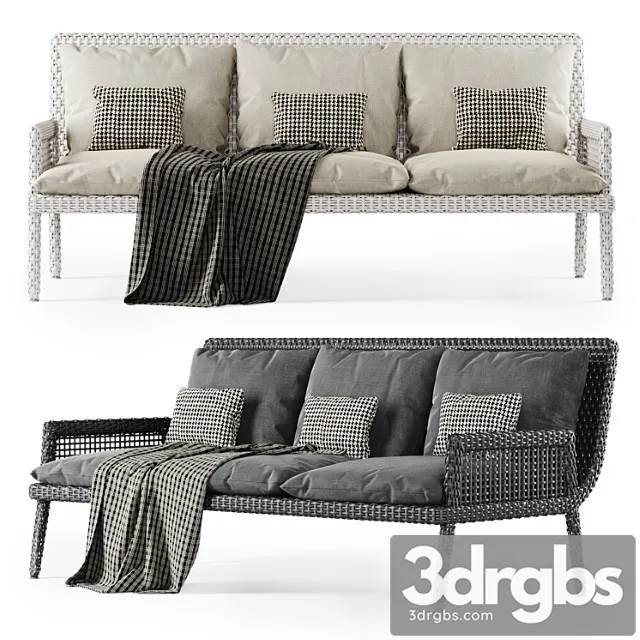 Three-seater rattan sofa_1