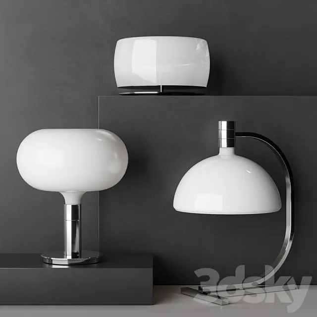 Three table lamps Nemo 3ds Max