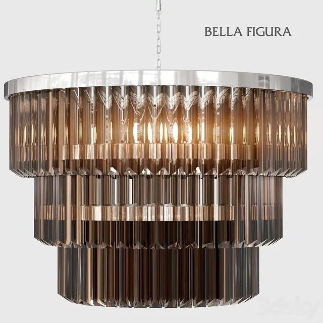 THREE TIER DRUM CHANDELIER (vray + corona) 3dsMax Model