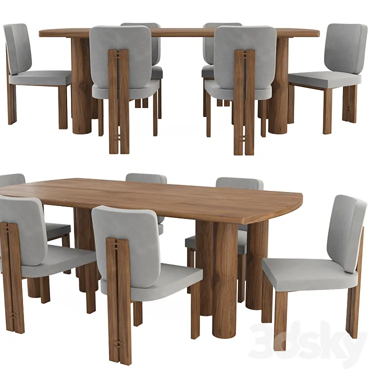 Throop Table and Dining Chair 3DS Max Model