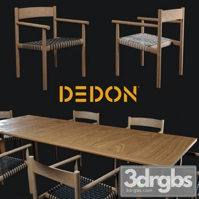 Tibbo Dedon Table and Chair 3dsmax Download