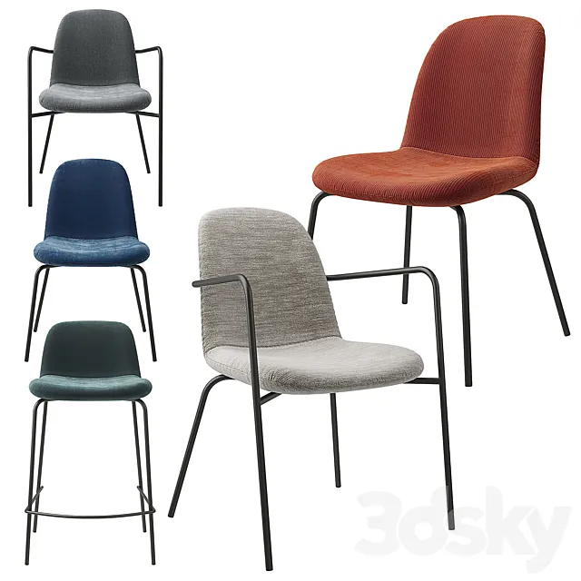 Tibby AM.PM chair set in various textures 3DSMax File