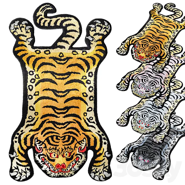 Tibetan tiger rug 3DSMax File