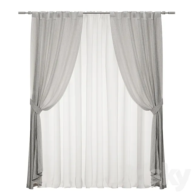 Tie-down curtains 3DS Max Model