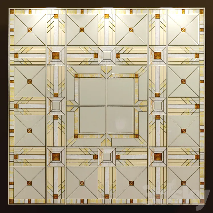 Tiffany stained glass ceiling 3DS Max