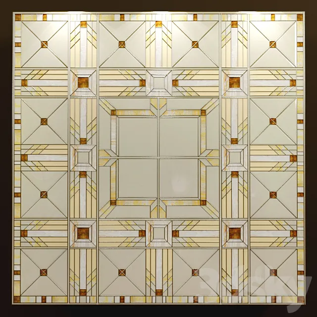 Tiffany stained glass ceiling 3DSMax File