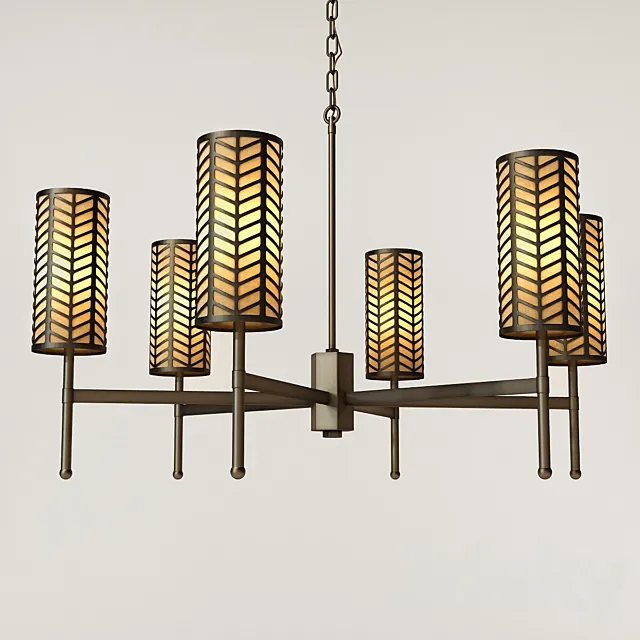 Tigermoth lighting-Stem chandelier with lattice 3DS Max Model