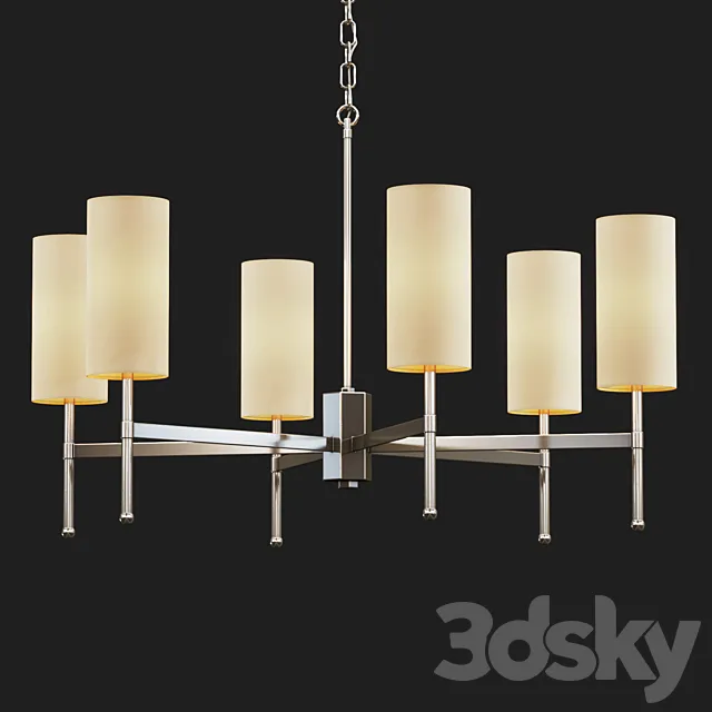 Tigermoth lighting – Stem chandelier with silk 3DS Max Model