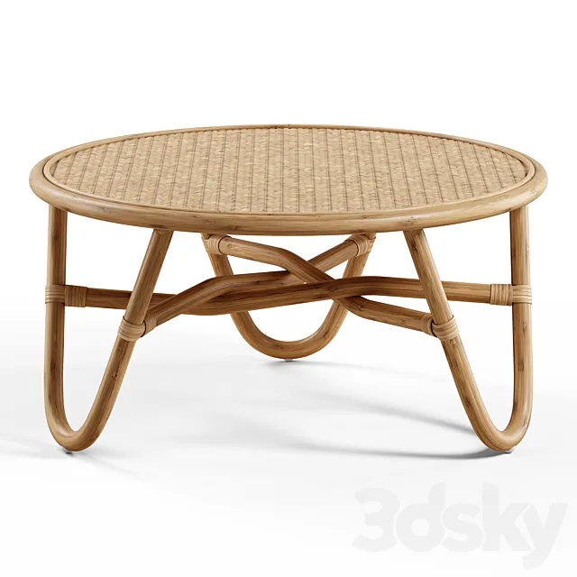 Tikamoon – Lina Rattan coffee table 3ds Max