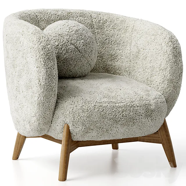 Tilar Cozy White Chair 3ds Max