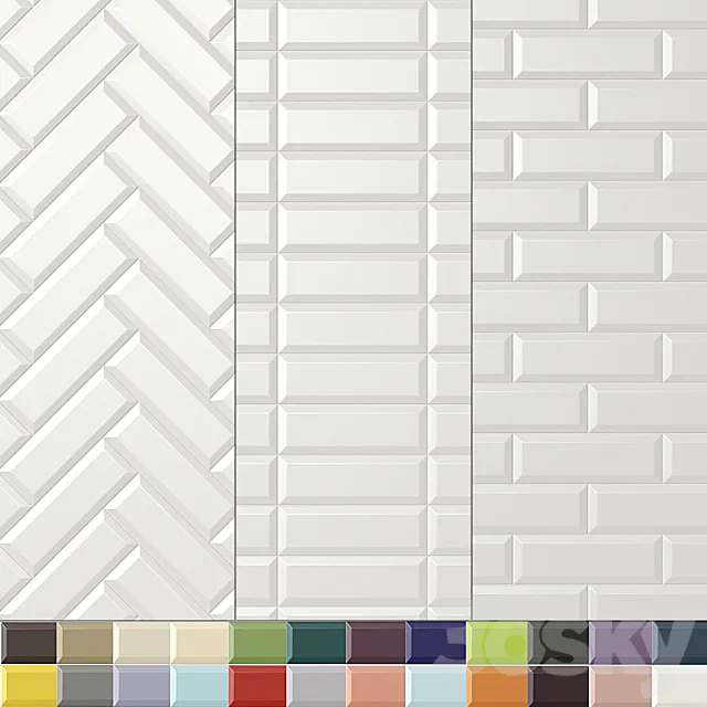 Tile APE Loft (3 layouts 24 colors). 3ds Max