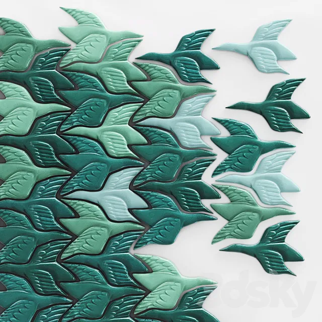 Tile Bird Pentaceramica 3DS Max Model