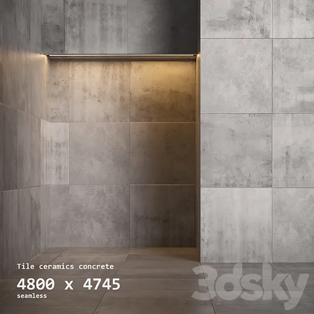 Tile concrete 3DS Max Model