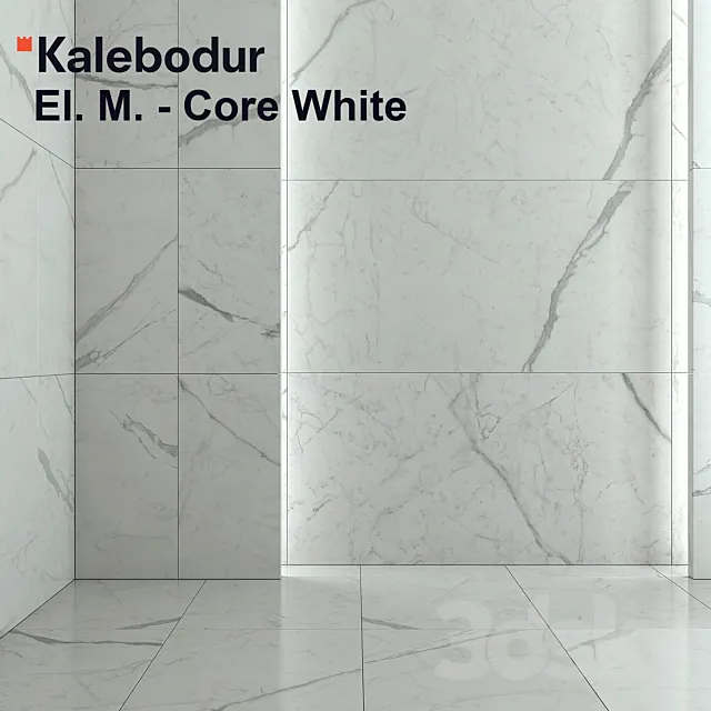 Tile Kale Elegant Marbles – Core White 3ds Max