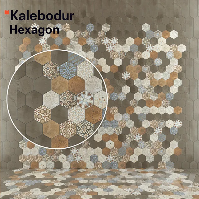 Tile Kale Hexagon 3ds Max