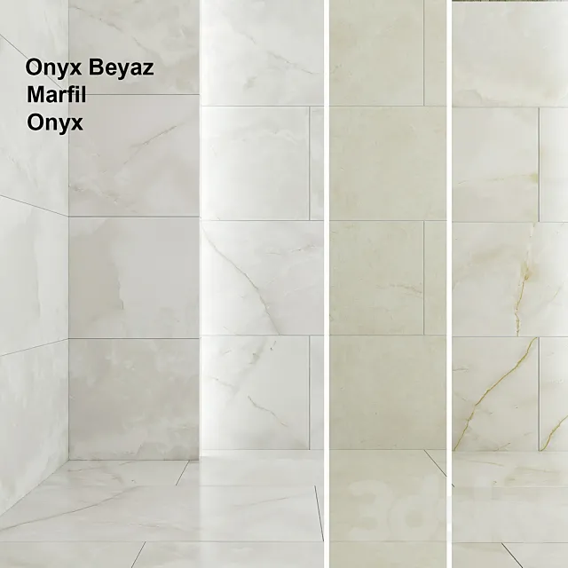 Tile Kale Marfil Onyx Beyaz 3DS Max Model