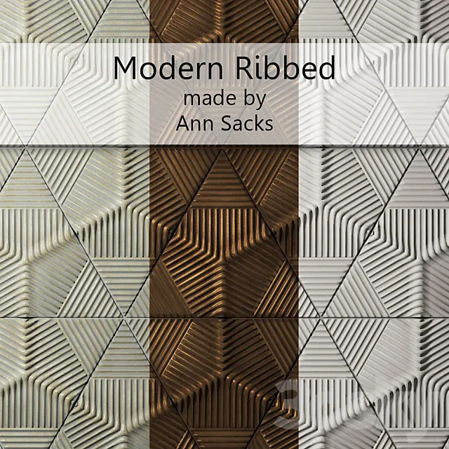 Tile Modern Ribbed by Ann Sacks 3ds Max