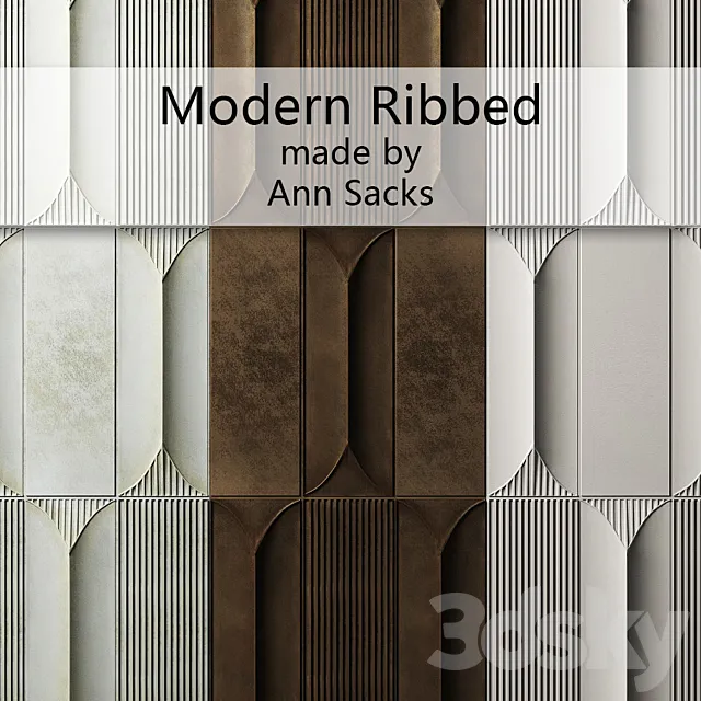 Tile Modern Ribbed by Ann Sacks 3DSMax File