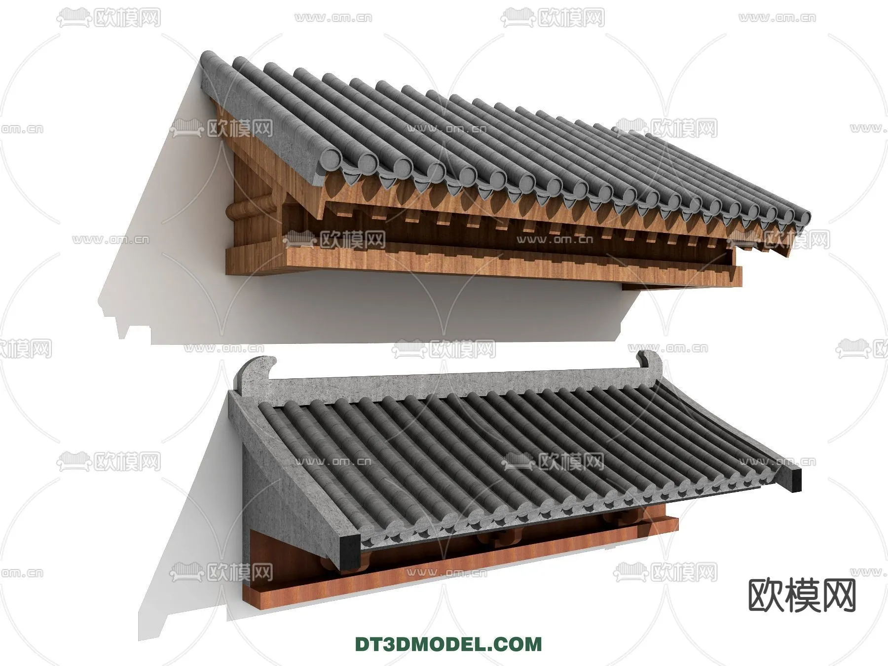 Tile Roof 3D Models – Chinese Style – 058