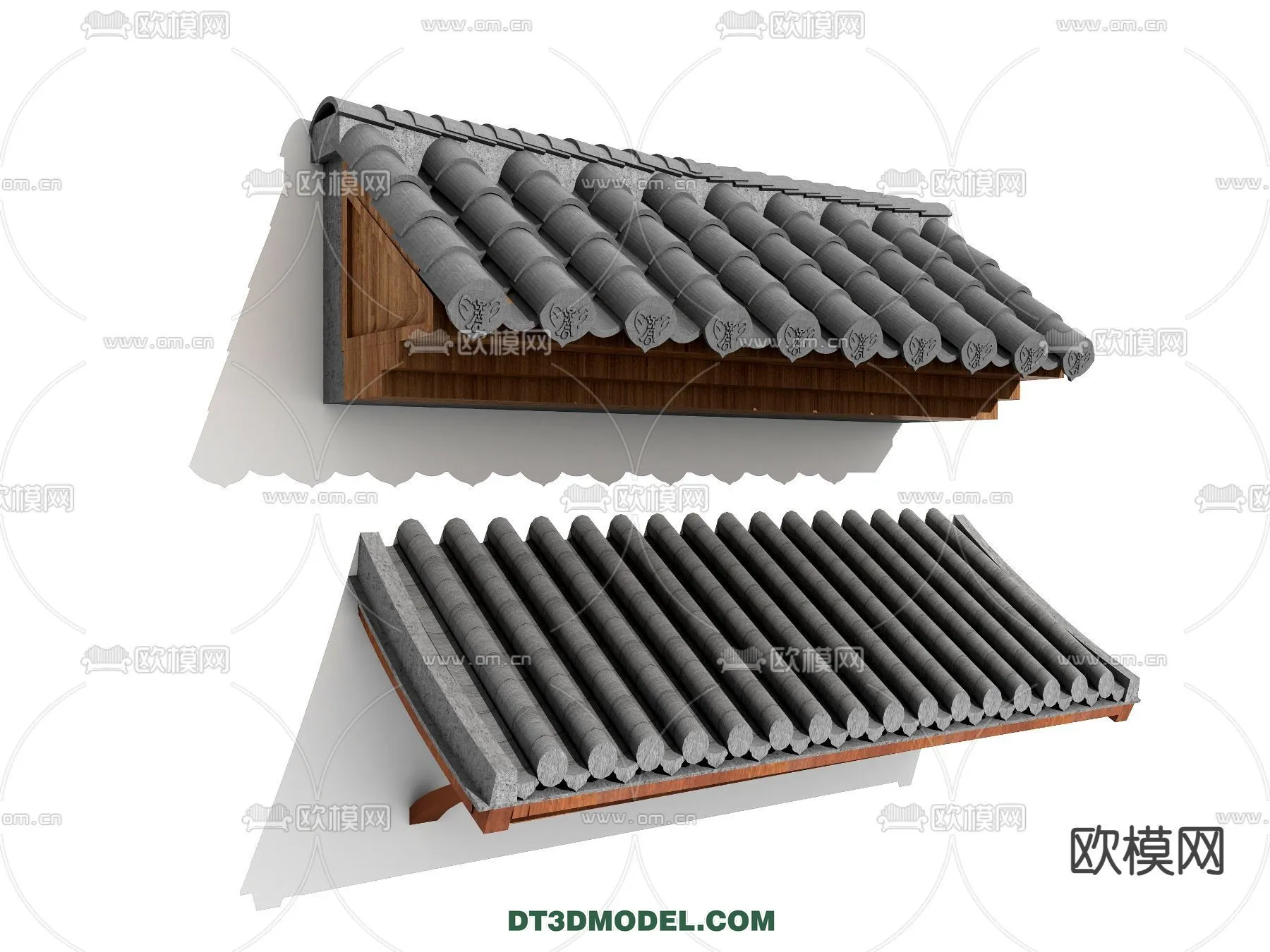 Tile Roof 3D Models – Chinese Style – 059