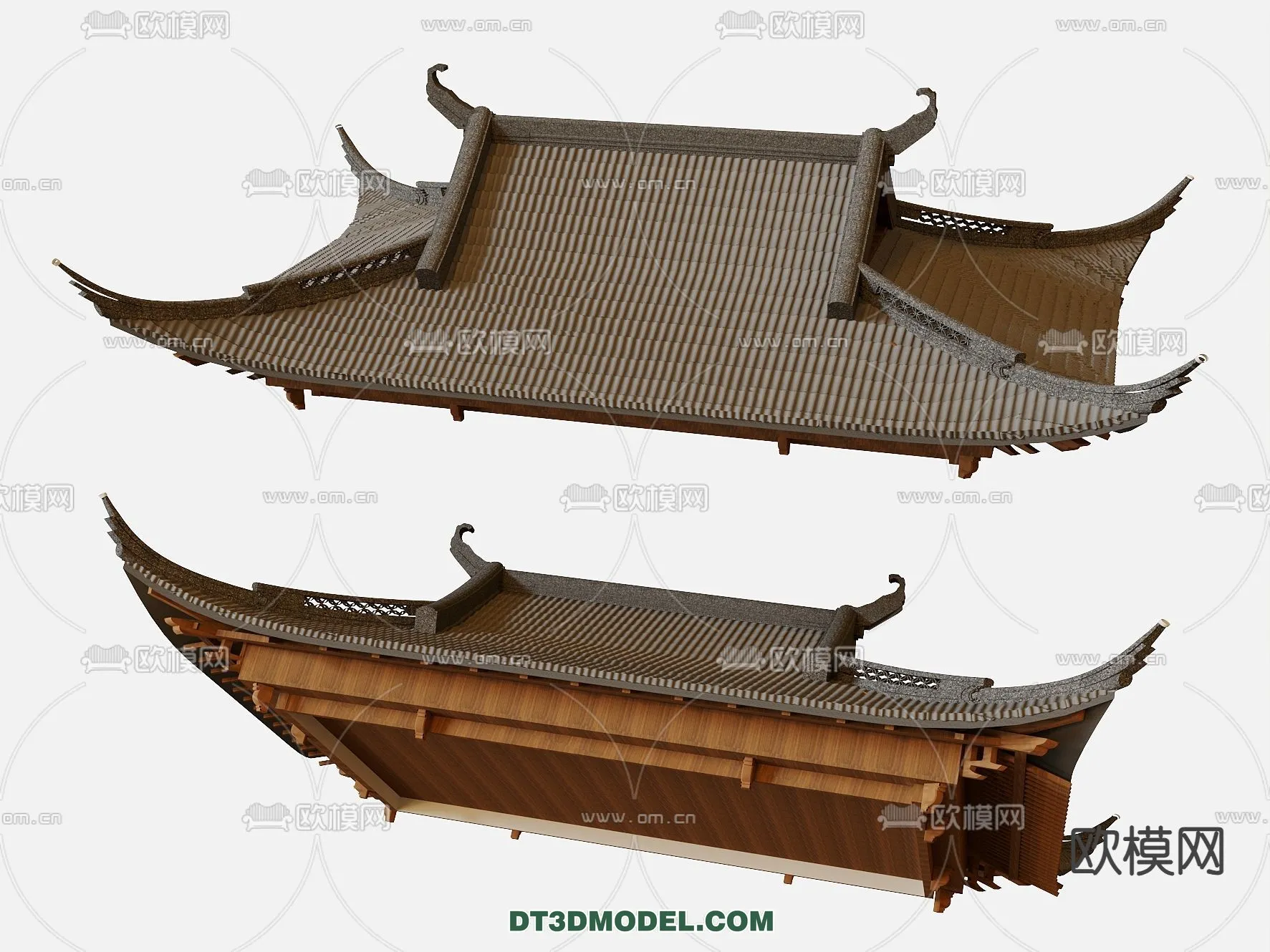 Tile Roof 3D Models – Chinese Style – 065