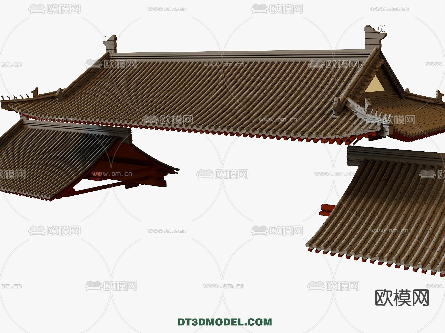 Tile Roof 3D Models – Chinese Style – 066