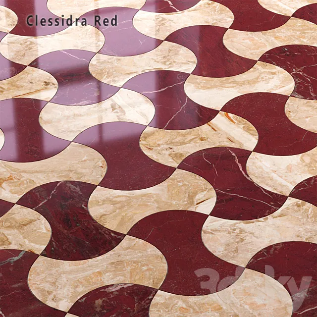 Tile Sicis SiciStone Clessidra Red 3DS Max Model