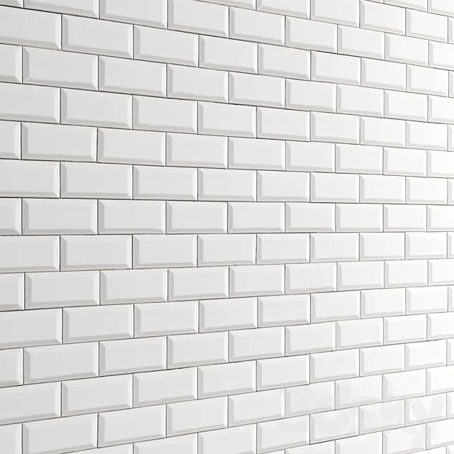 Tile.Tile. white. panel. backsplash. decorative. for kitchen 3DSMax File