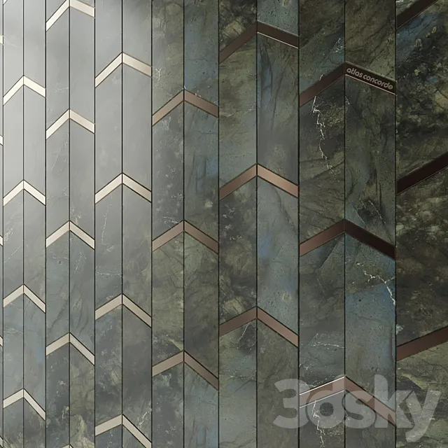 Tiles Atlas Concorde Mosaico Chevron 3DS Max Model