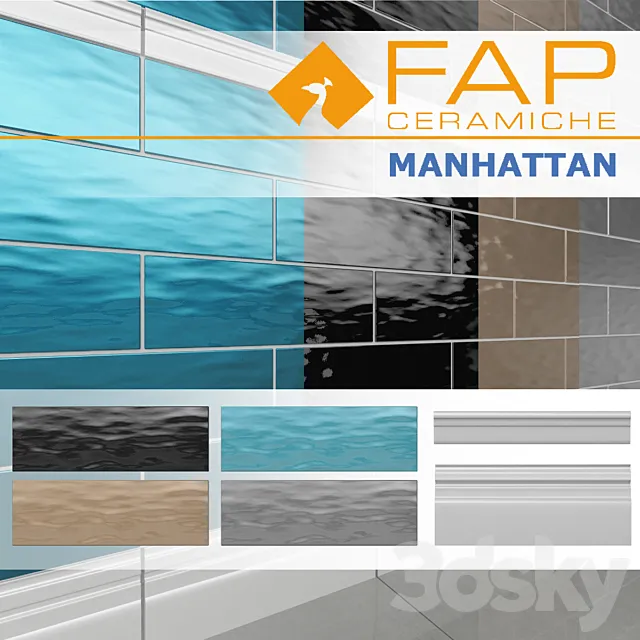 tiles Fap Ceramiche collection Manhattan 3DS Max Model