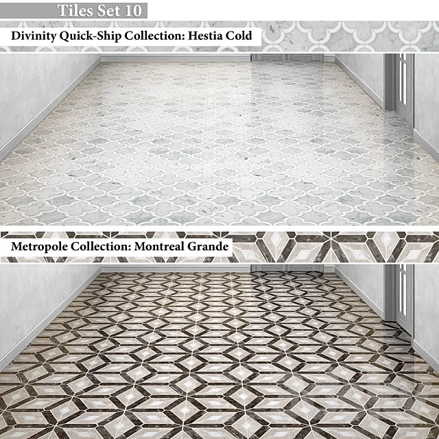 Tiles set 10 3ds Max