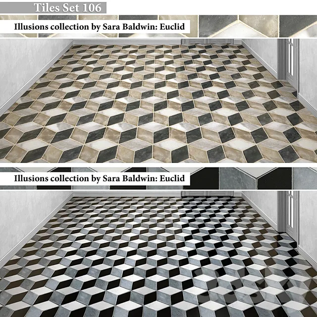 Tiles set 106 3ds Max